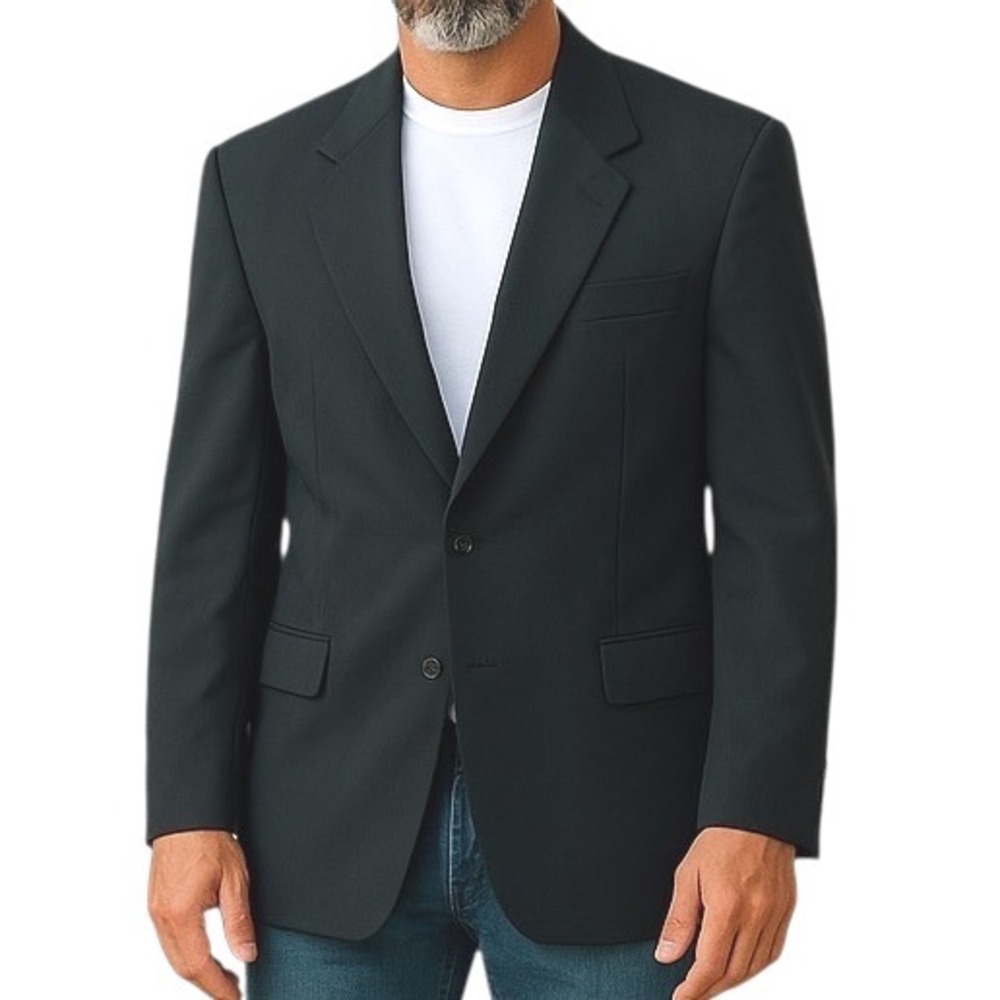 FIORAVANTI Soft Men's Cashmere‎ Sport Coat Blazer Jacket Sz 46R Black Business